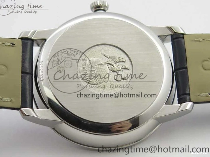 0312 Timeless De Ville Prestige Real PR SS ZF 1:1 Best Edition Gray Dial Blue Markers on Blue Leather Strap MIYOTA 7936